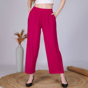 Vivika Straight Fit Women Pink Trousers