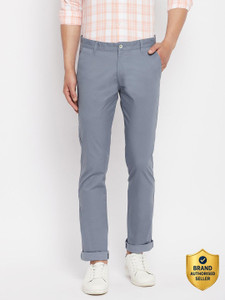 DUKE Slim Fit Men Blue Trousers