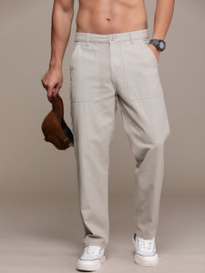 Roadster Men White Regular Fit Trousers - Image 6