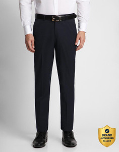 PETER ENGLAND Slim Fit Men Black Trousers