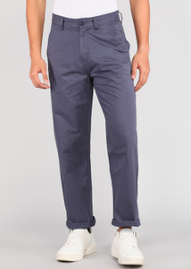 Roadster Straight Fit Men Dark Blue Trousers