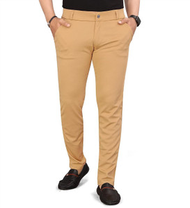 EXPORIO Regular Fit Men Khaki Trousers