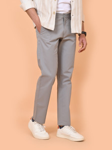 El Cielo Comfort Fit Men Grey Trousers