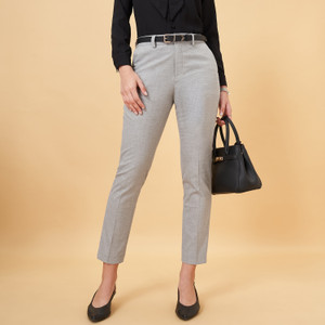 Annabelle by Pantaloons Regular Fit Women Grey Trousers