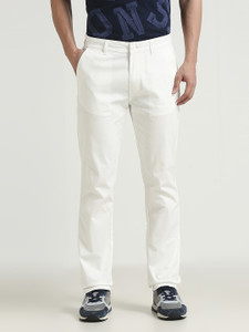 Pepe Jeans Straight Fit Men White Trousers
