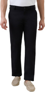COLORPLUS Regular Fit Men Black Trousers