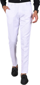 MANCREW Regular Fit Men White Trousers