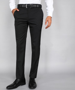 Raymond Slim Fit Men Black Trousers