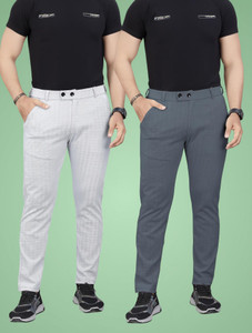 GIBBONTE Regular Fit Men Grey, Grey Trousers