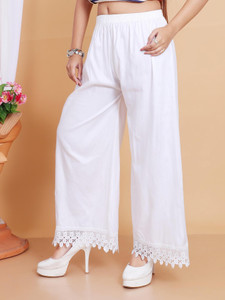 SMS COLLECTION Comfort Fit Women White Trousers