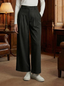 DTR FASHION Flared Women Black Trousers