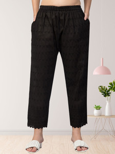 FamBee Regular Fit Women Black Trousers