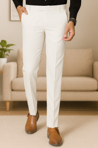 METRONAUT Slim Fit Men White Trousers