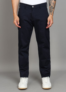 KILLER Slim Fit Men Dark Blue Trousers
