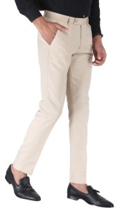 Shotarr Mens Slim Fit Brown Formal Trouser for Men and Boys  Polyester  Viscose Bottom Formal Pants