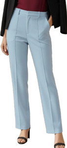 DASHING FASHION Straight Fit Women Blue Trousers