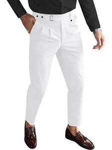 TAGDO Regular Fit Men White Trousers