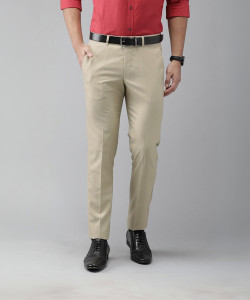 FUBAR Regular Fit Men Cream Trousers