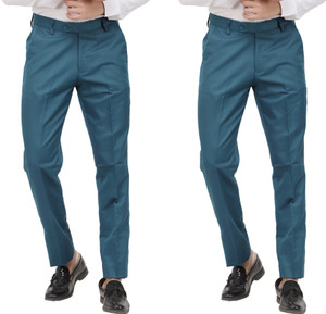 Kundan Regular Fit Men Dark Blue Trousers