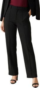 DEDAA Regular Fit Women Black Trousers