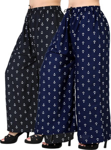 Zarmin Regular Fit Women Black, Blue Trousers