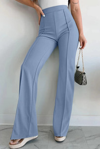 Smartvision Relaxed Women Light Blue Trousers