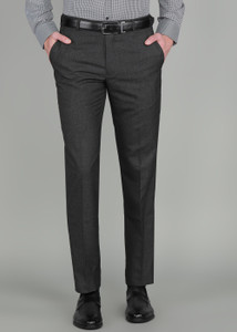 PARK AVENUE Regular Fit Men Grey Trousers