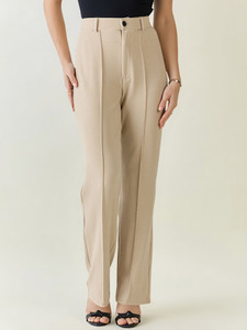 Dream Beauty Fashion Regular Fit Women Beige Trousers