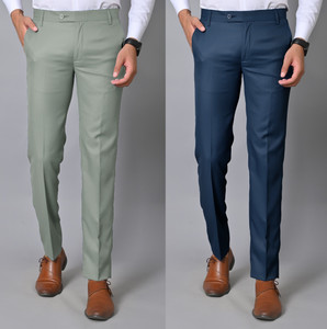 Mensfuture Regular Fit Men Blue, Green Trousers