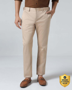 Blackberrys Regular Fit Men Beige Trousers