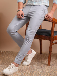 LOCOMOTIVE Slim Fit Men Grey Trousers