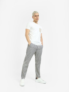 JACK & JONES Regular Fit Men White Trousers