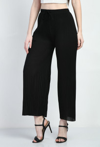 GLADLY Regular Fit Women Black Trousers
