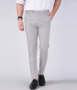 METRONAUT Regular Fit Men Grey Trousers