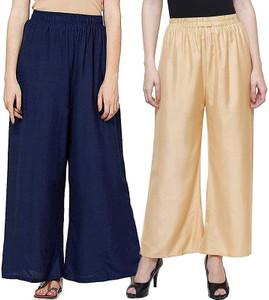 Qeheem Regular Fit Women Dark Blue, Gold Trousers