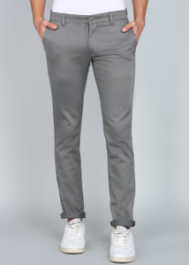 पर्क्स पुरुषों के लिए ग्रे स्लिम फिट ट्राउज़र्स