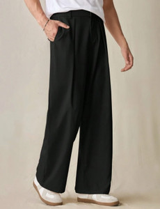Broadstar Straight Fit Black Trousers - Image 4