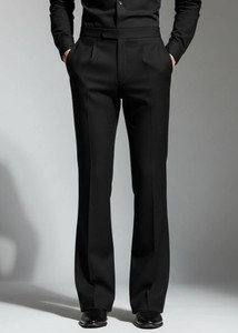 Forest Flared, Regular Fit Men Black Trousers
