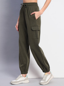 Q-Rious Regular Fit Women Green Trousers