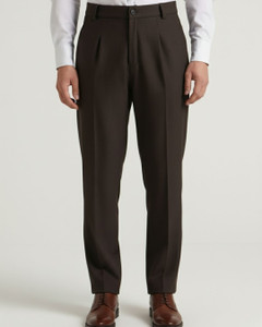 INDICLUB Regular Fit Men Brown Trousers