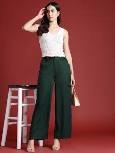 all about you Relaxed Women Green Trousers