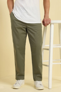 Allen Solly Comfort Fit Men Green Trousers