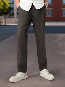 Urbano Fashion Regular Fit Men Grey Trousers