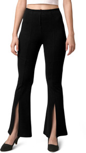 Mehrang Regular Fit Women Black Trousers