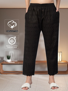 FamBee Relaxed Women Black Trousers