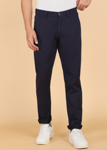 VAN HEUSEN SPORT Slim Fit Men Dark Blue Trousers