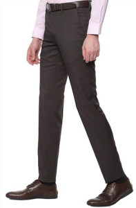 Q AND K Regular Fit Men Brown Trousers