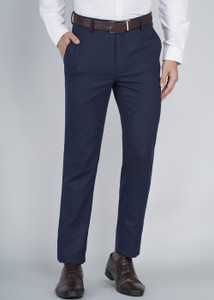 PETER ENGLAND Regular Fit Men Blue Trousers