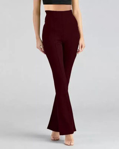 Brainbees Relaxed Women Maroon Trousers