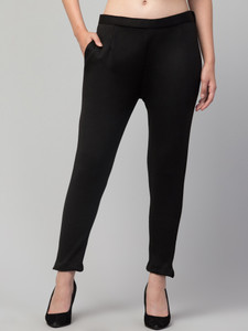 uniko Regular Fit Women Black Trousers